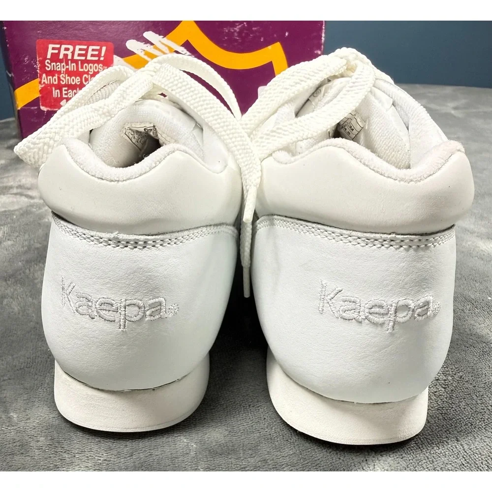 Kaepa Shoes Womens 7.5 White Snap-In Logos Vintage 90s Cheer Sneakers 8822